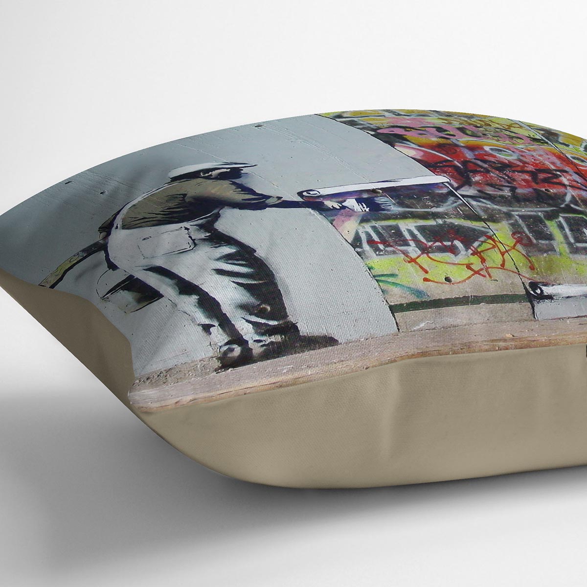 Banksy Graffiti Wallpaper Cushion