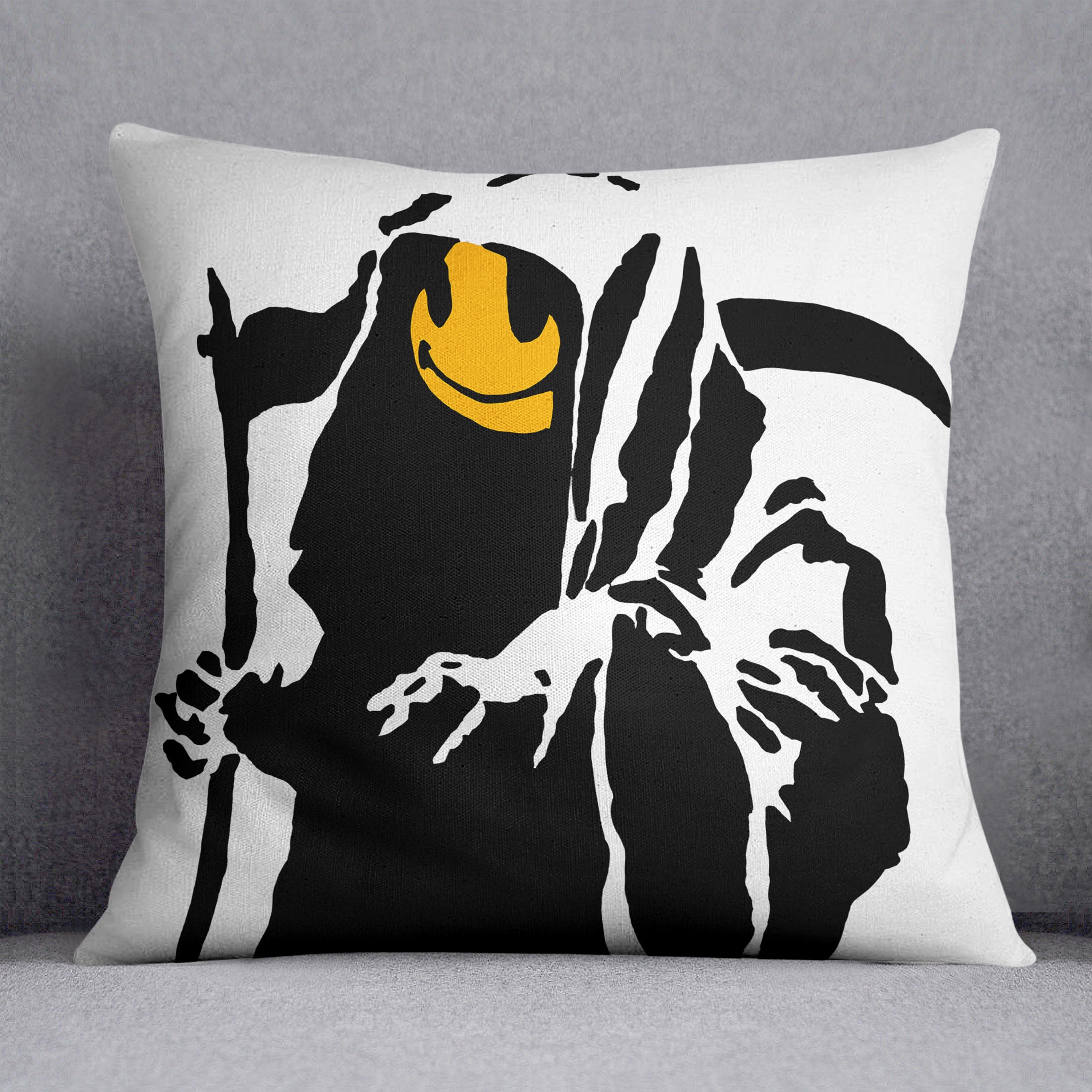 Banksy Grim Reaper Cushion