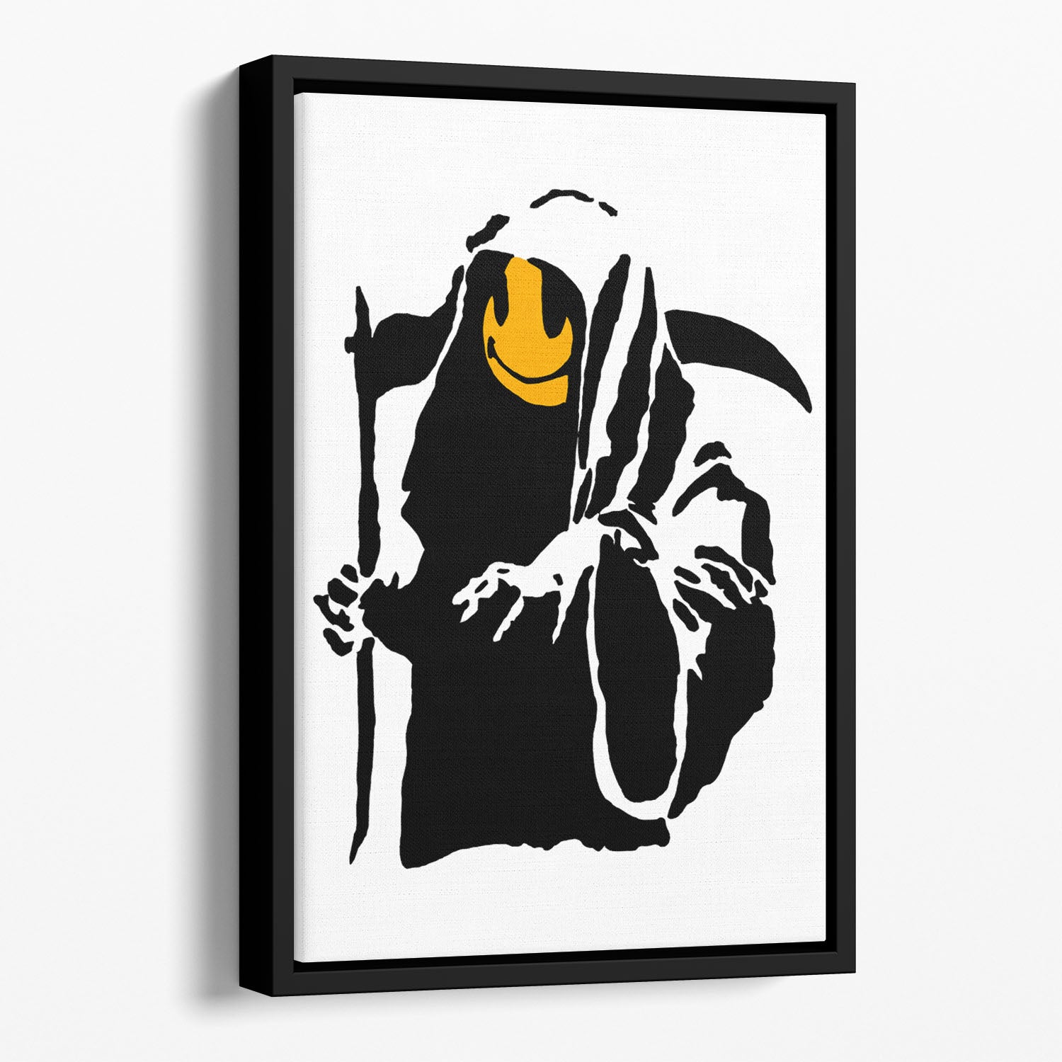 Banksy Grim Reaper Floating Framed Canvas