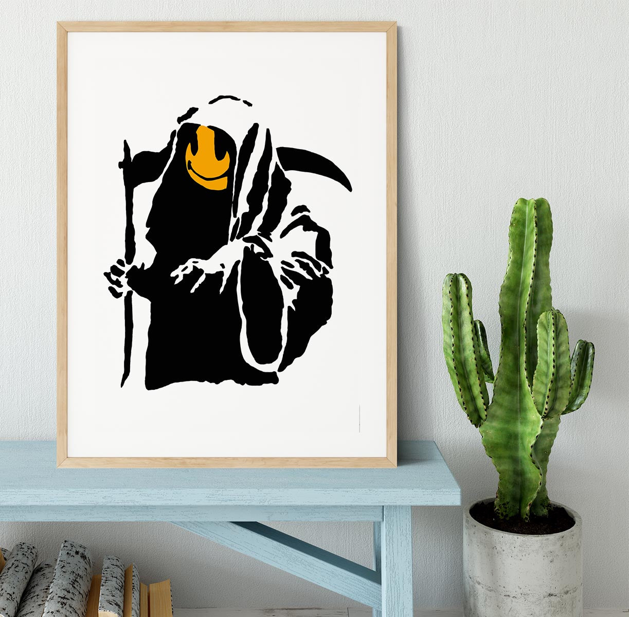 Banksy Grim Reaper Framed Print - Canvas Art Rocks - 3