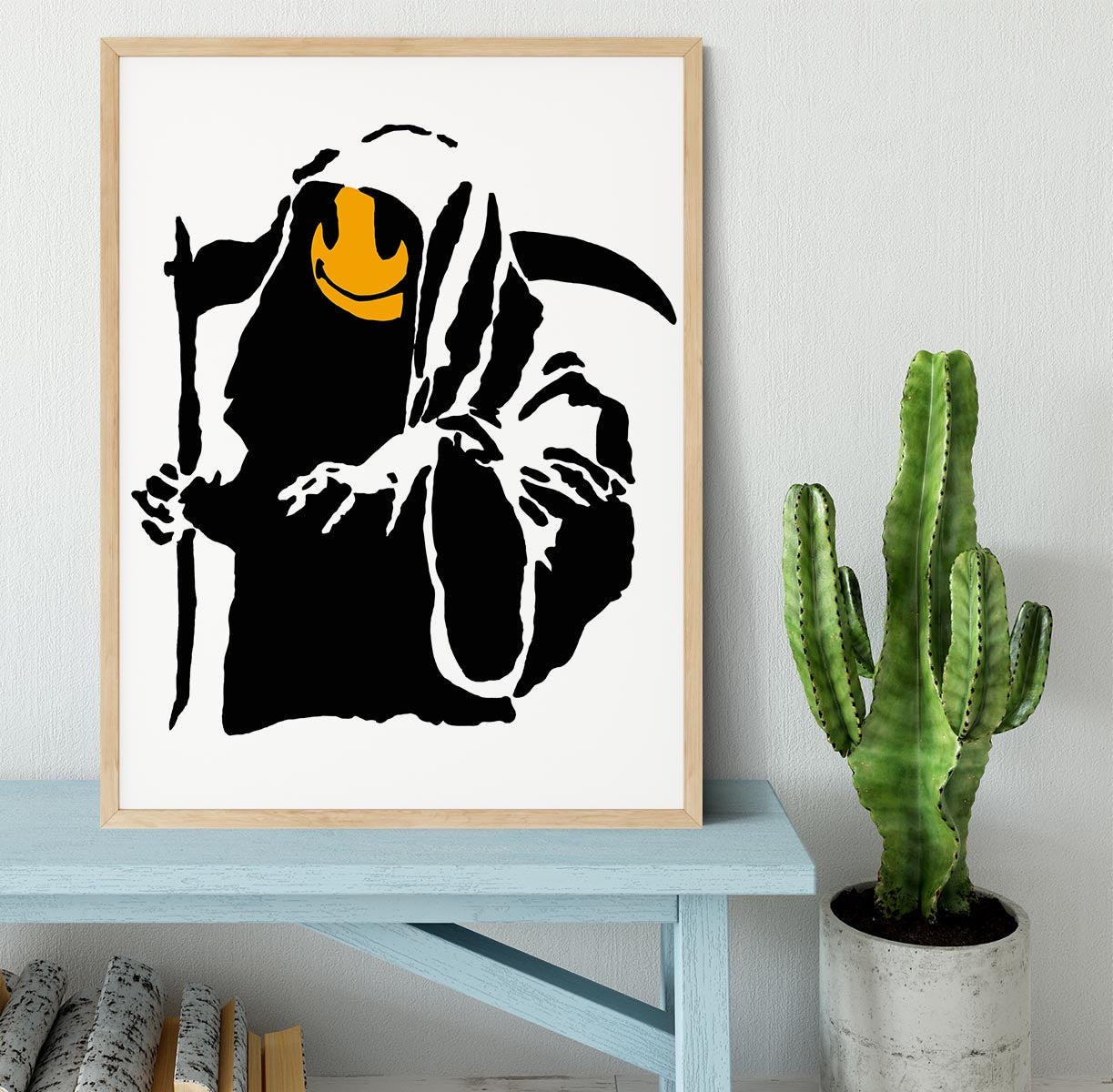 Banksy Grim Reaper Framed Print - Canvas Art Rocks - 4