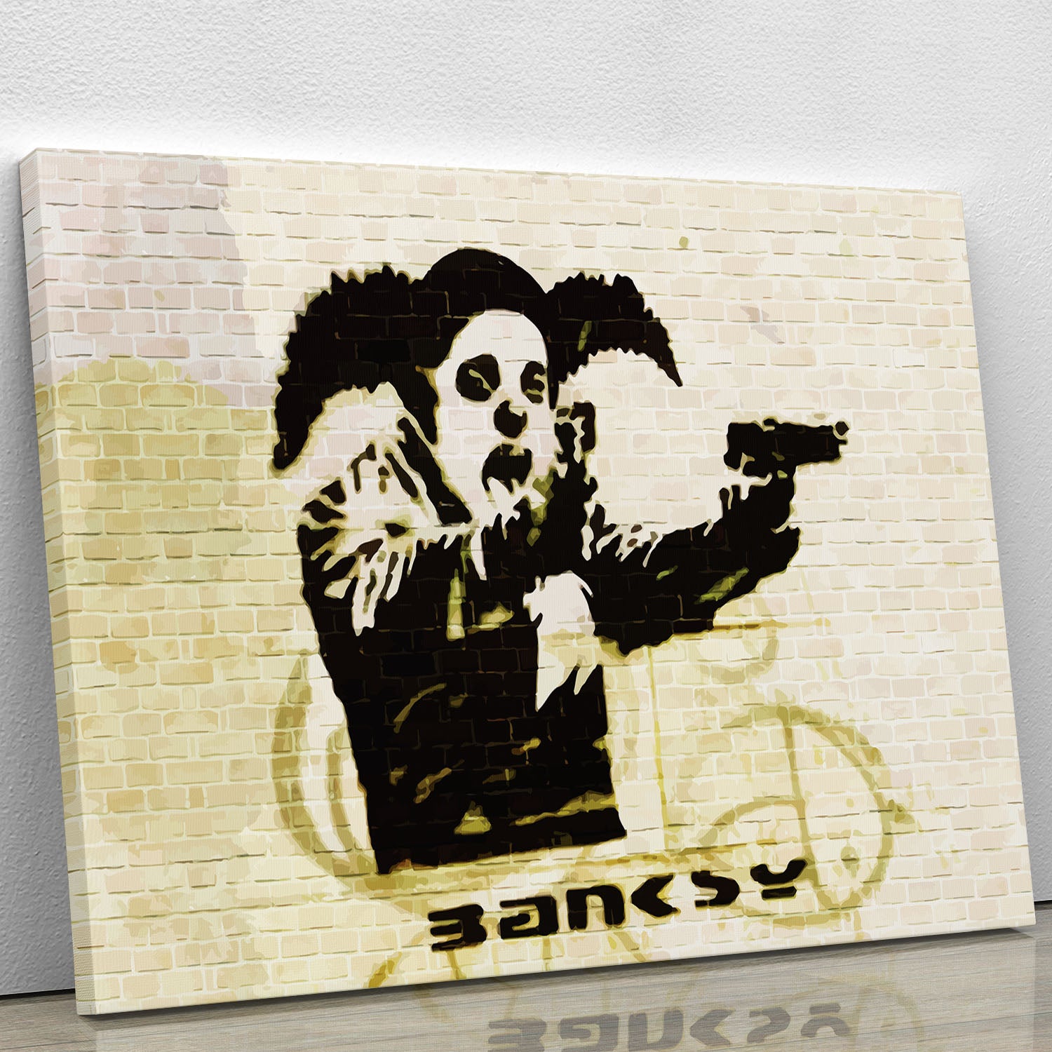 Banksy Gun Toting Clown Bristol Canvas Print or Poster - Canvas Art Rocks - 1