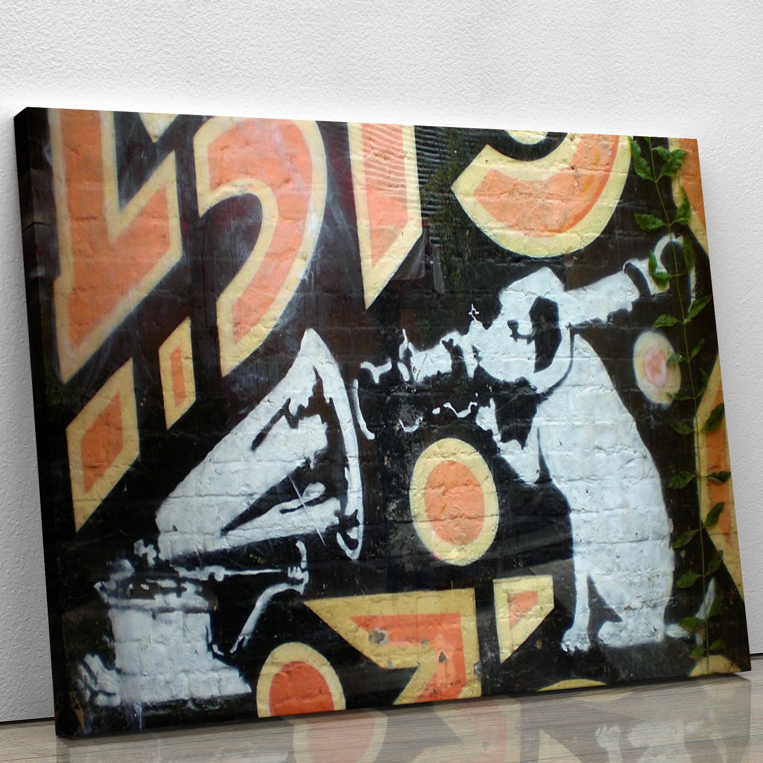 Banksy HMV Dog Canvas Print or Poster - Canvas Art Rocks - 1