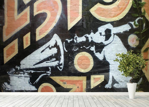 Banksy HMV Dog Wall Mural Wallpaper - Canvas Art Rocks - 4