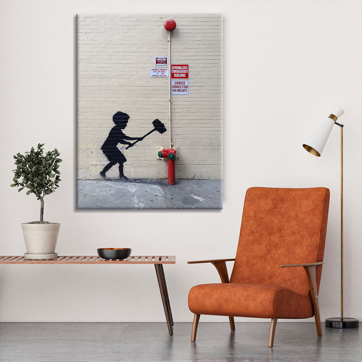 Banksy Hammer Boy Canvas Print or Poster - Canvas Art Rocks - 6