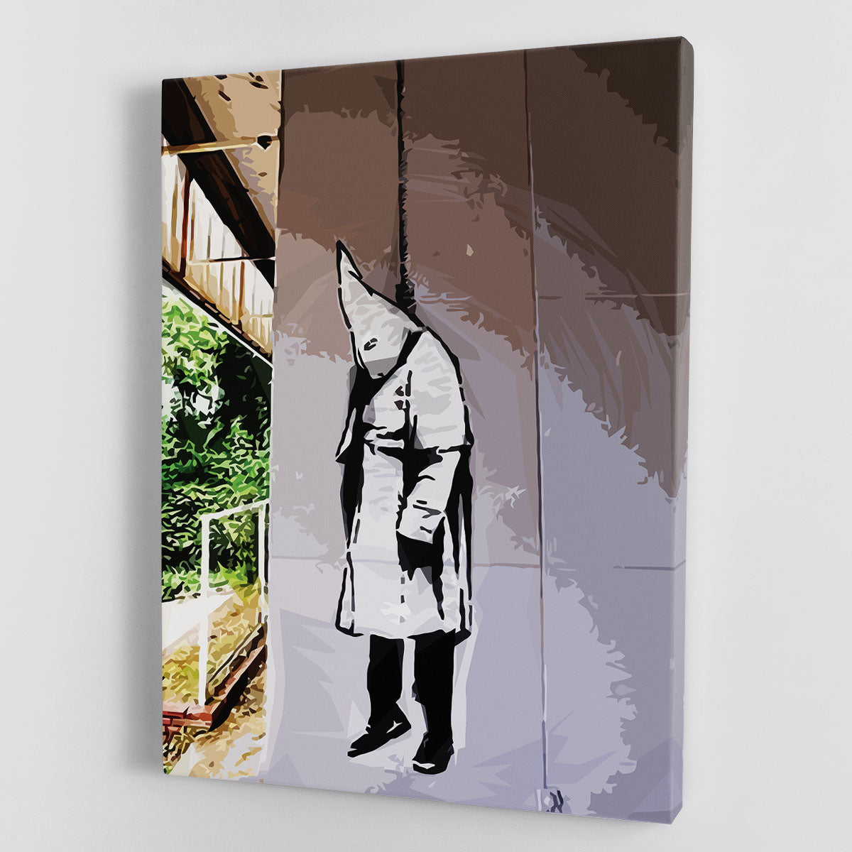 Banksy Hanging KKK Canvas Print or Poster - Canvas Art Rocks - 1