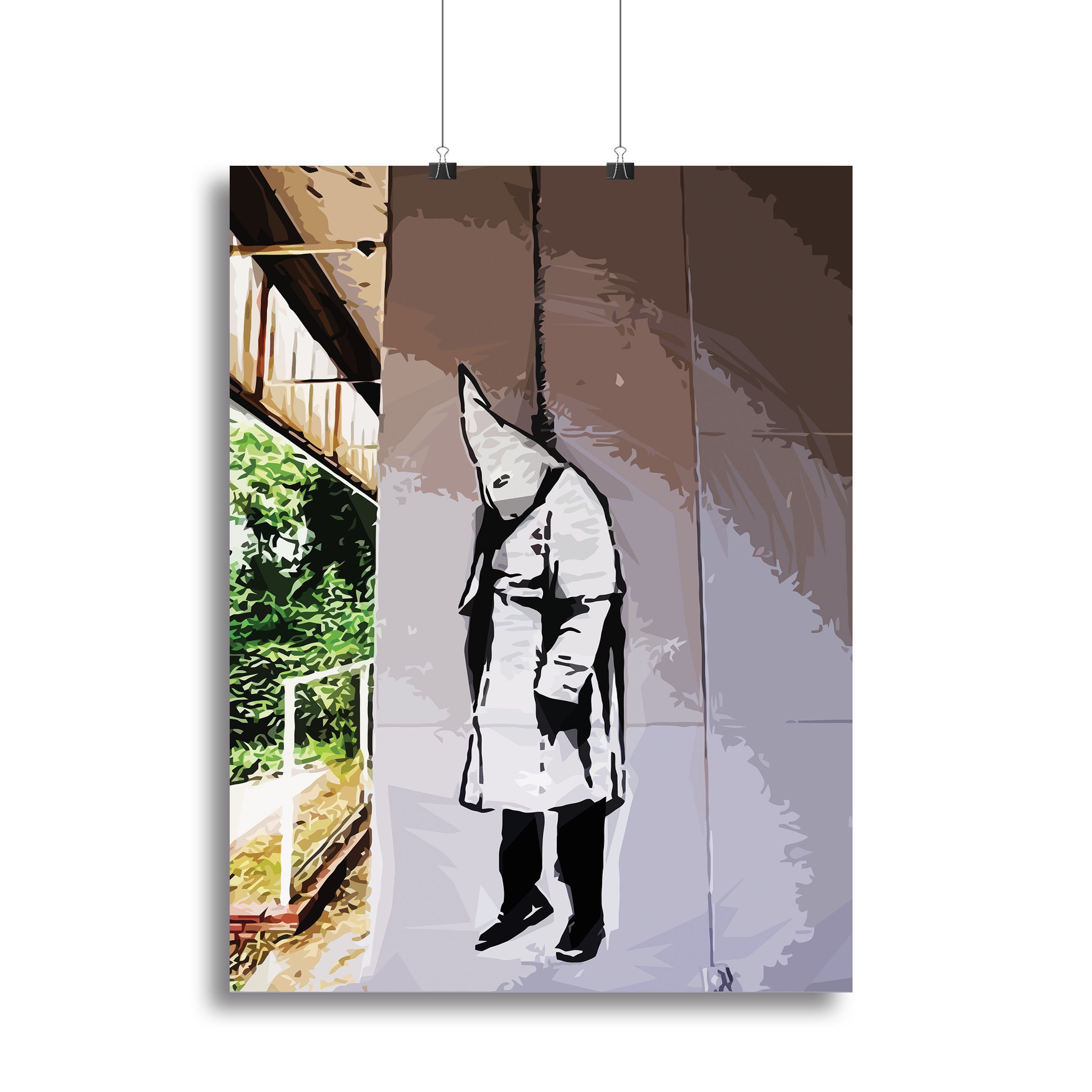 Banksy Hanging KKK Canvas Print or Poster - Canvas Art Rocks - 2
