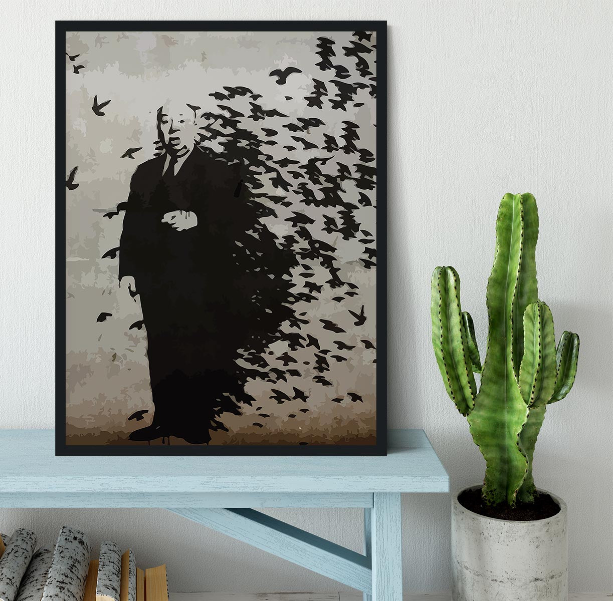 Banksy Hitchcock Birds Framed Print - Canvas Art Rocks - 2