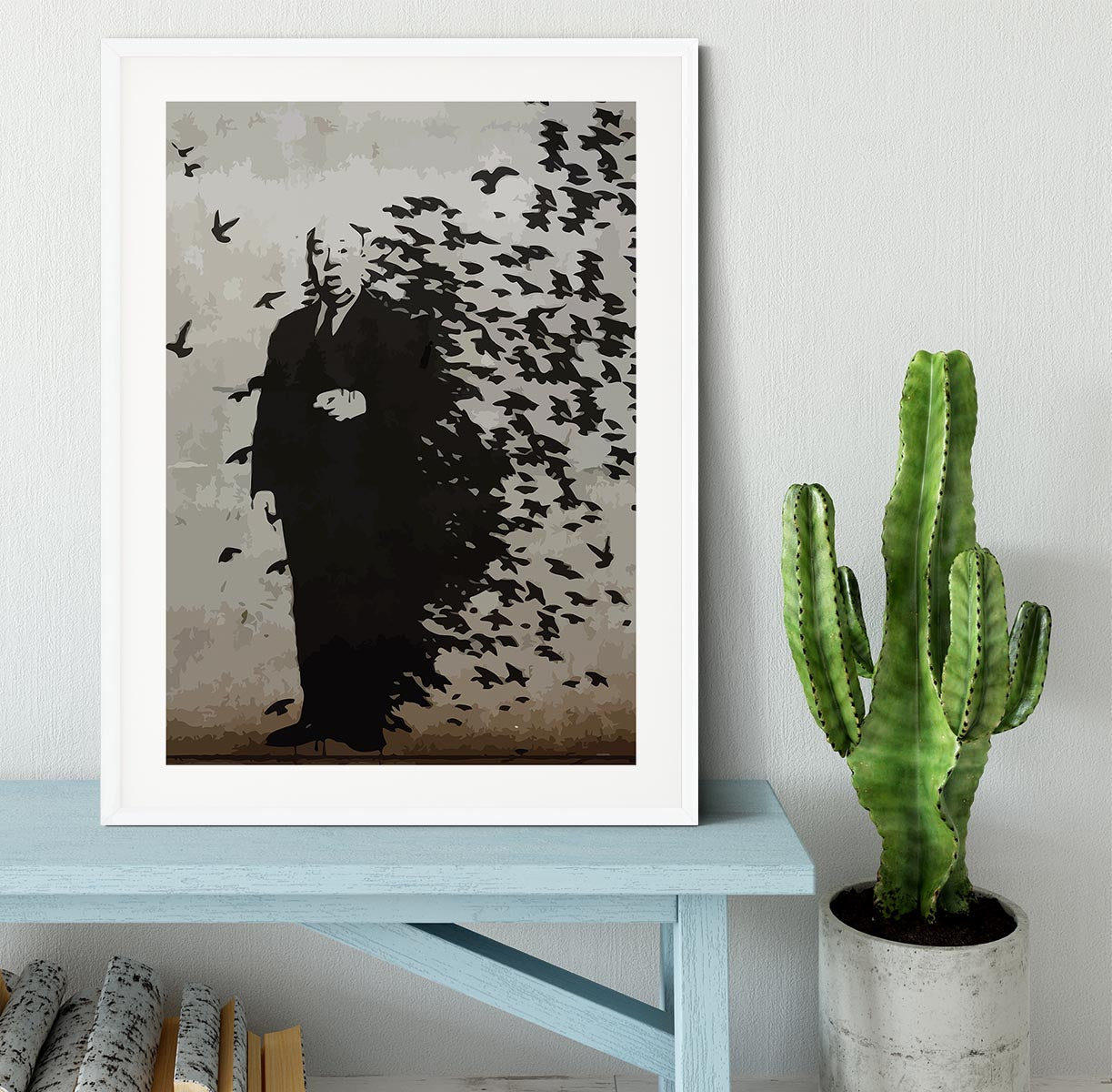 Banksy Hitchcock Birds Framed Print - Canvas Art Rocks - 5