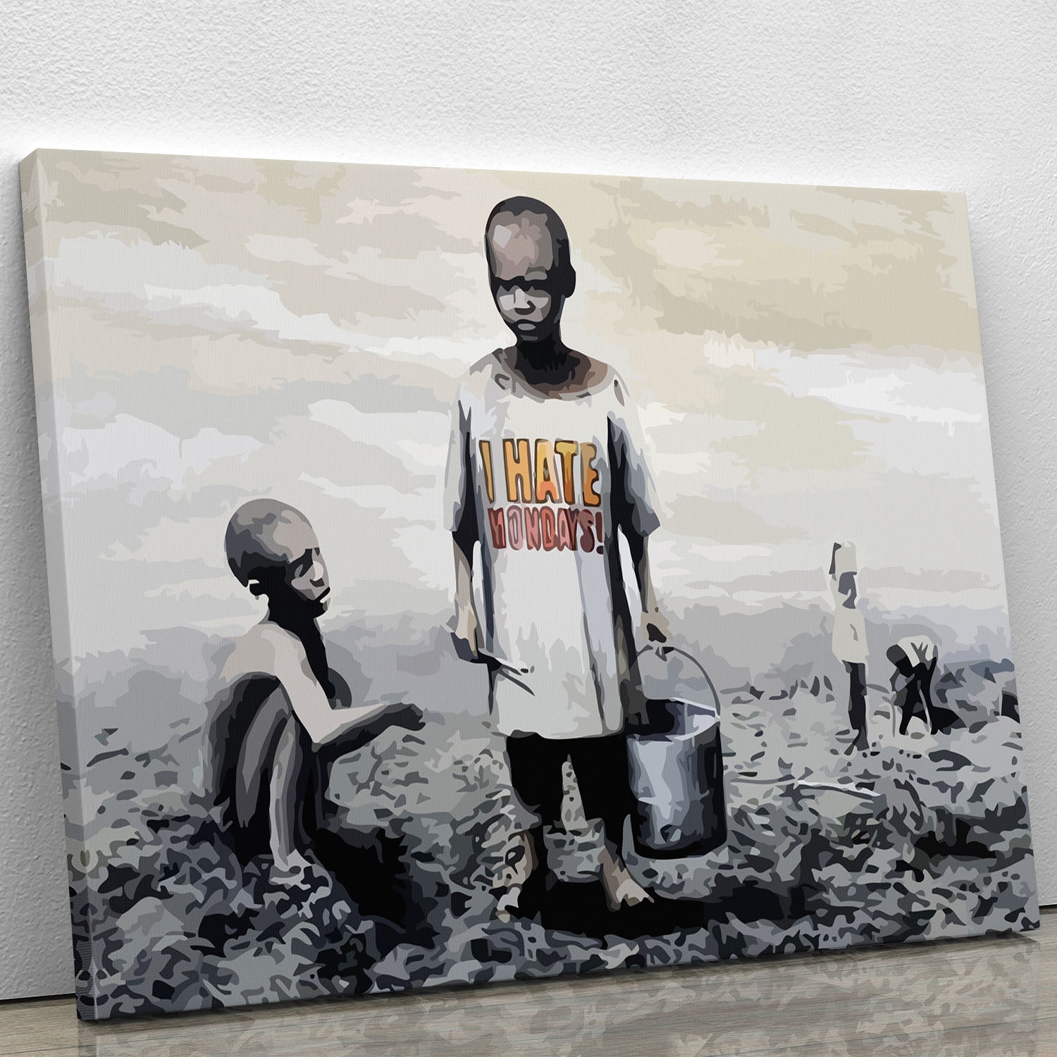 Banksy I Hate Monday Canvas Print or Poster - Canvas Art Rocks - 1