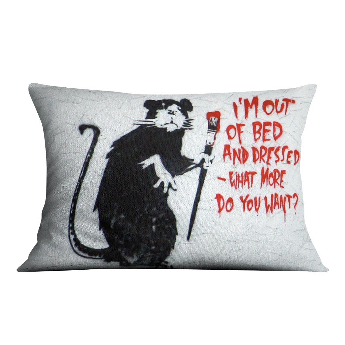 Banksy I'm Out Of Bed And Dressed Cushion