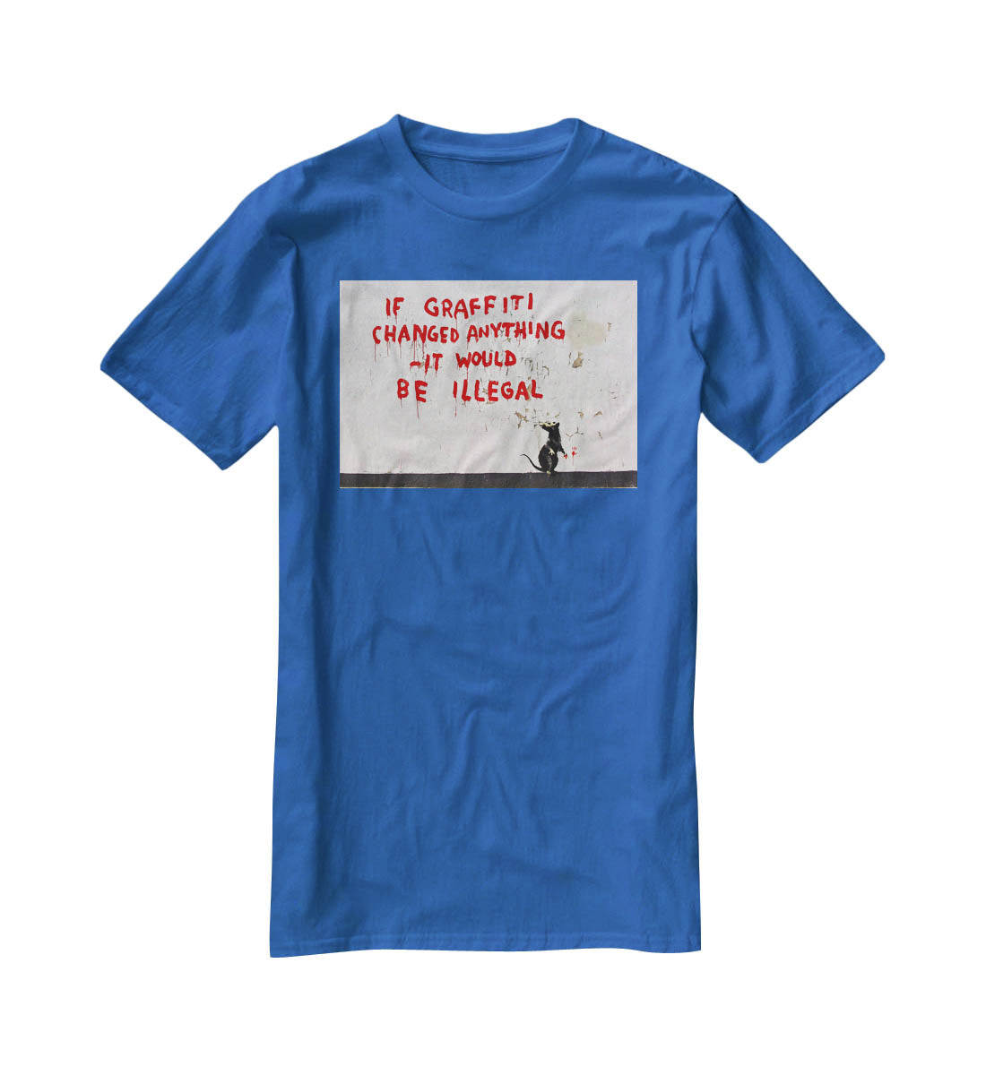 Banksy If Graffiti Changed Anything T-Shirt - Canvas Art Rocks - 2