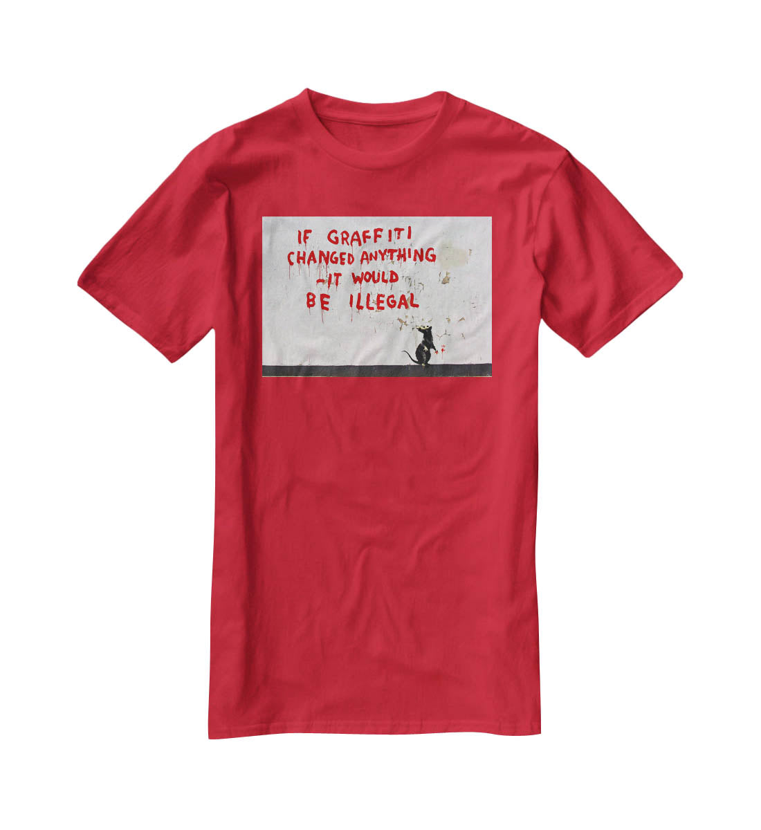 Banksy If Graffiti Changed Anything T-Shirt - Canvas Art Rocks - 4