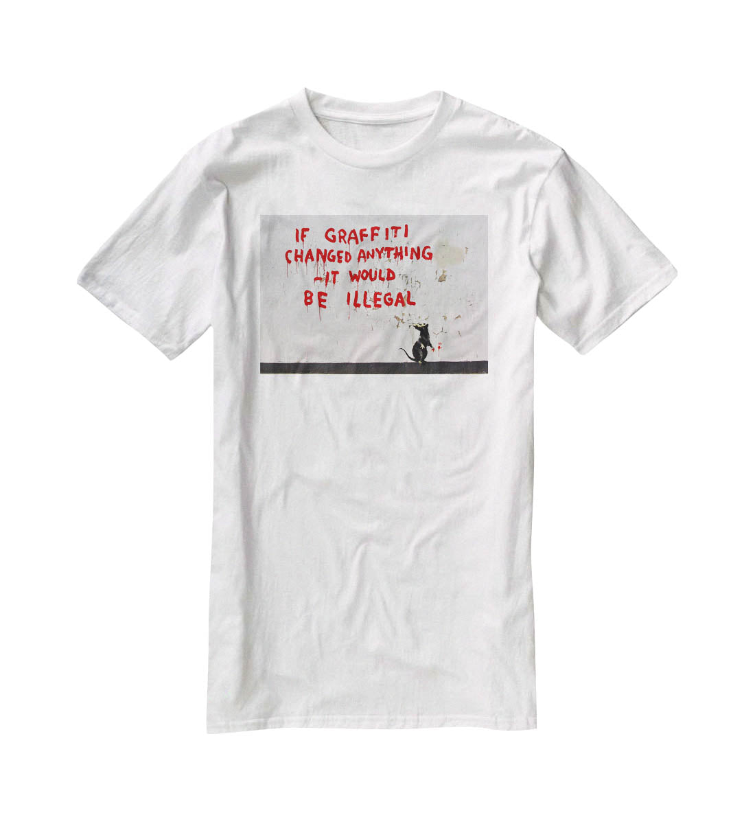 Banksy If Graffiti Changed Anything T-Shirt - Canvas Art Rocks - 5