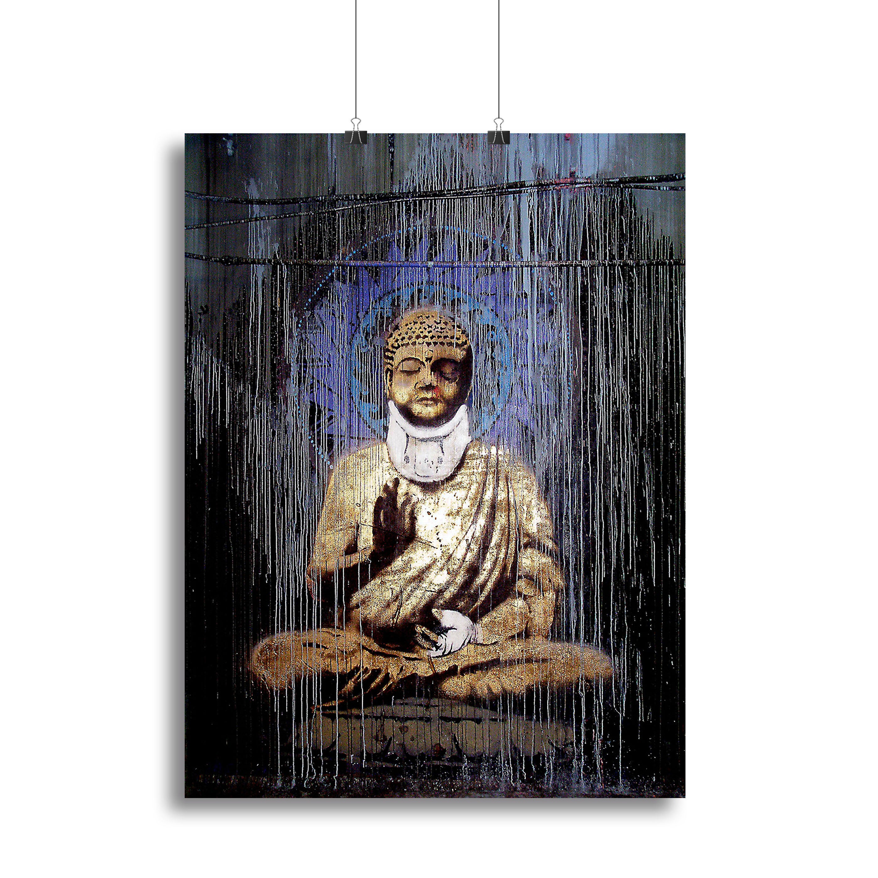 Banksy Injured Buddha Canvas Print or Poster - Canvas Art Rocks - 2