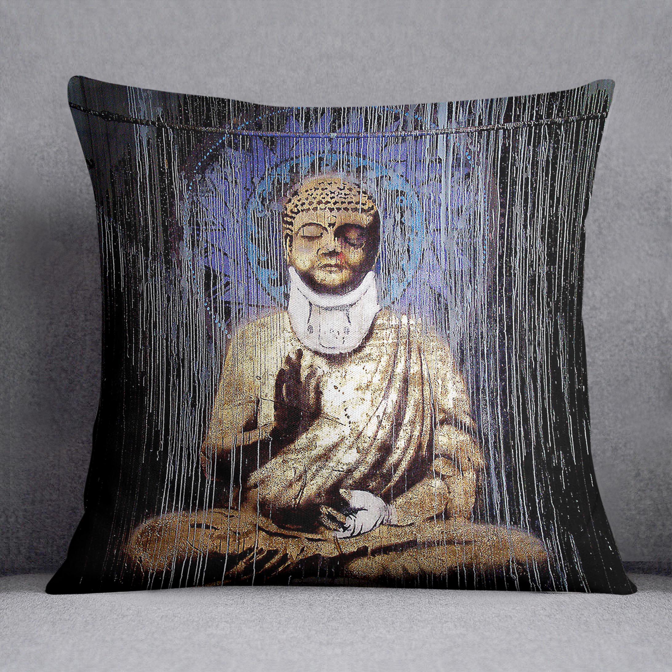 Banksy Injured Buddha Cushion