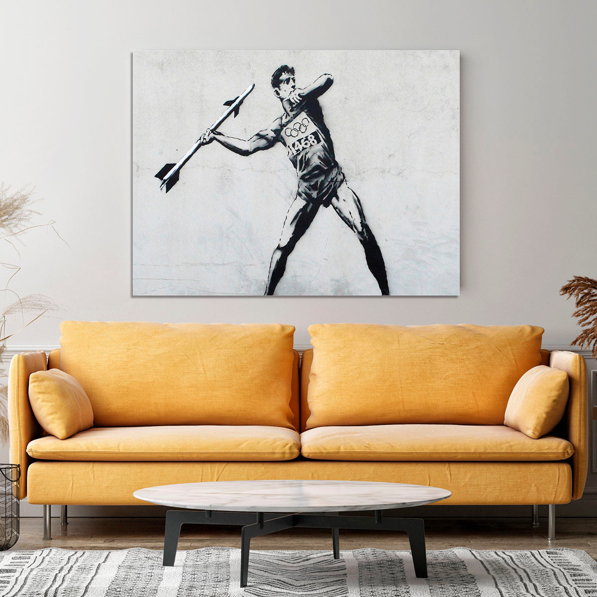 Banksy Javelin Thrower Canvas Print or Poster - Canvas Art Rocks - 4