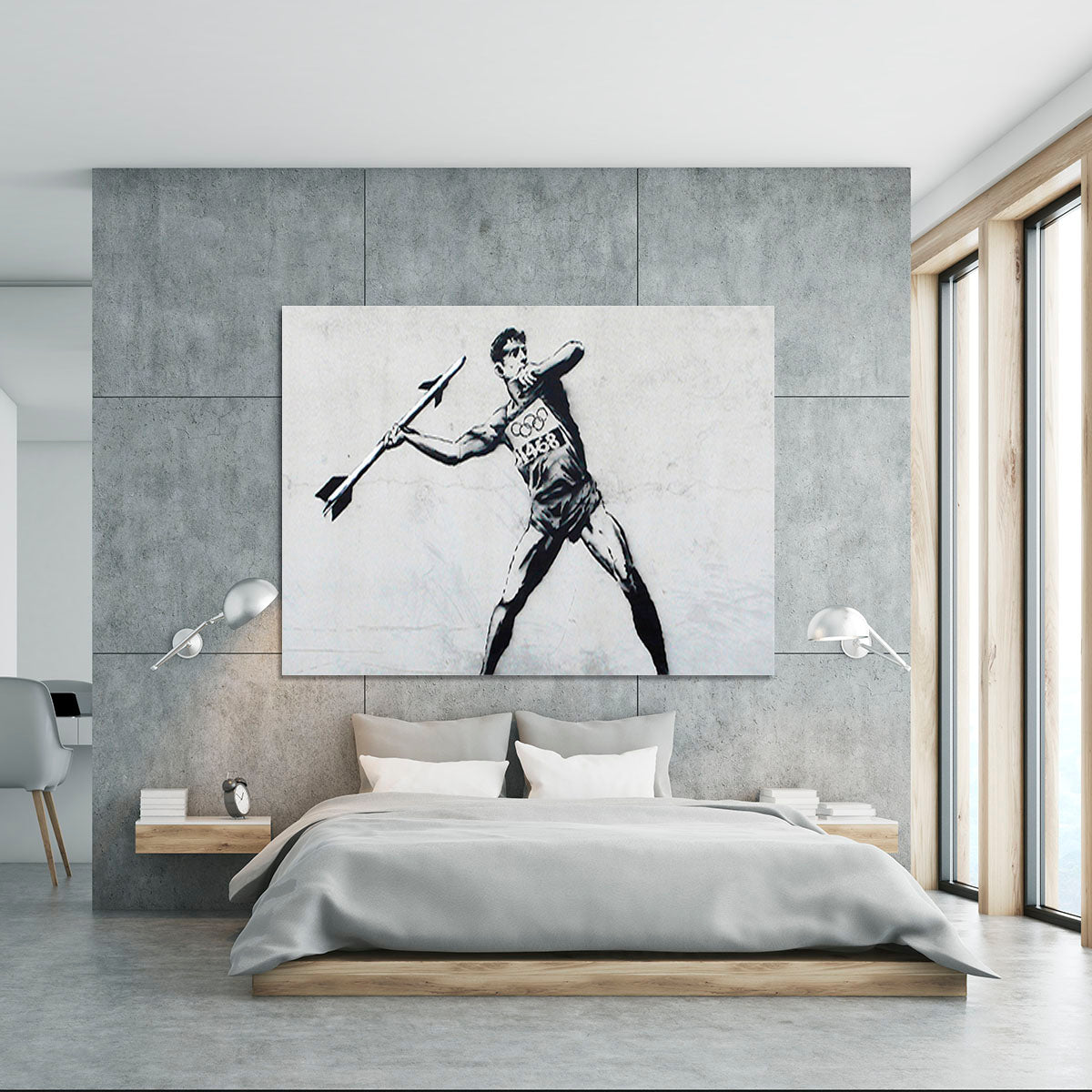 Banksy Javelin Thrower Canvas Print or Poster - Canvas Art Rocks - 5