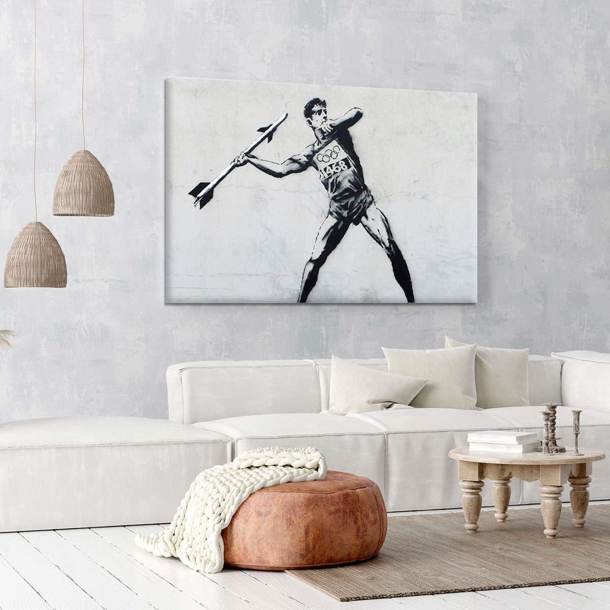 Banksy Javelin Thrower Canvas Print or Poster - Canvas Art Rocks - 6