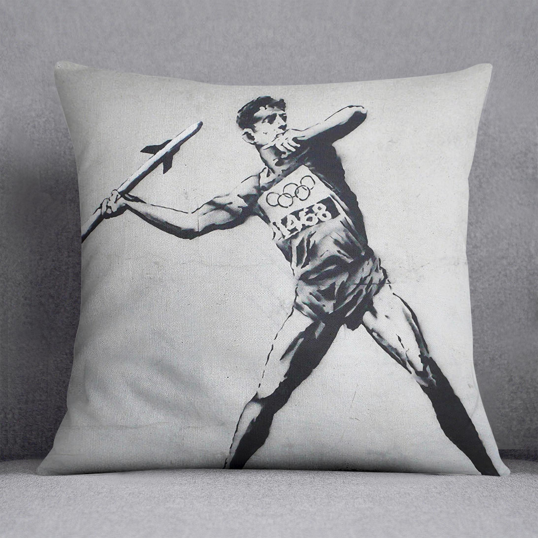 Banksy Javelin Thrower Cushion