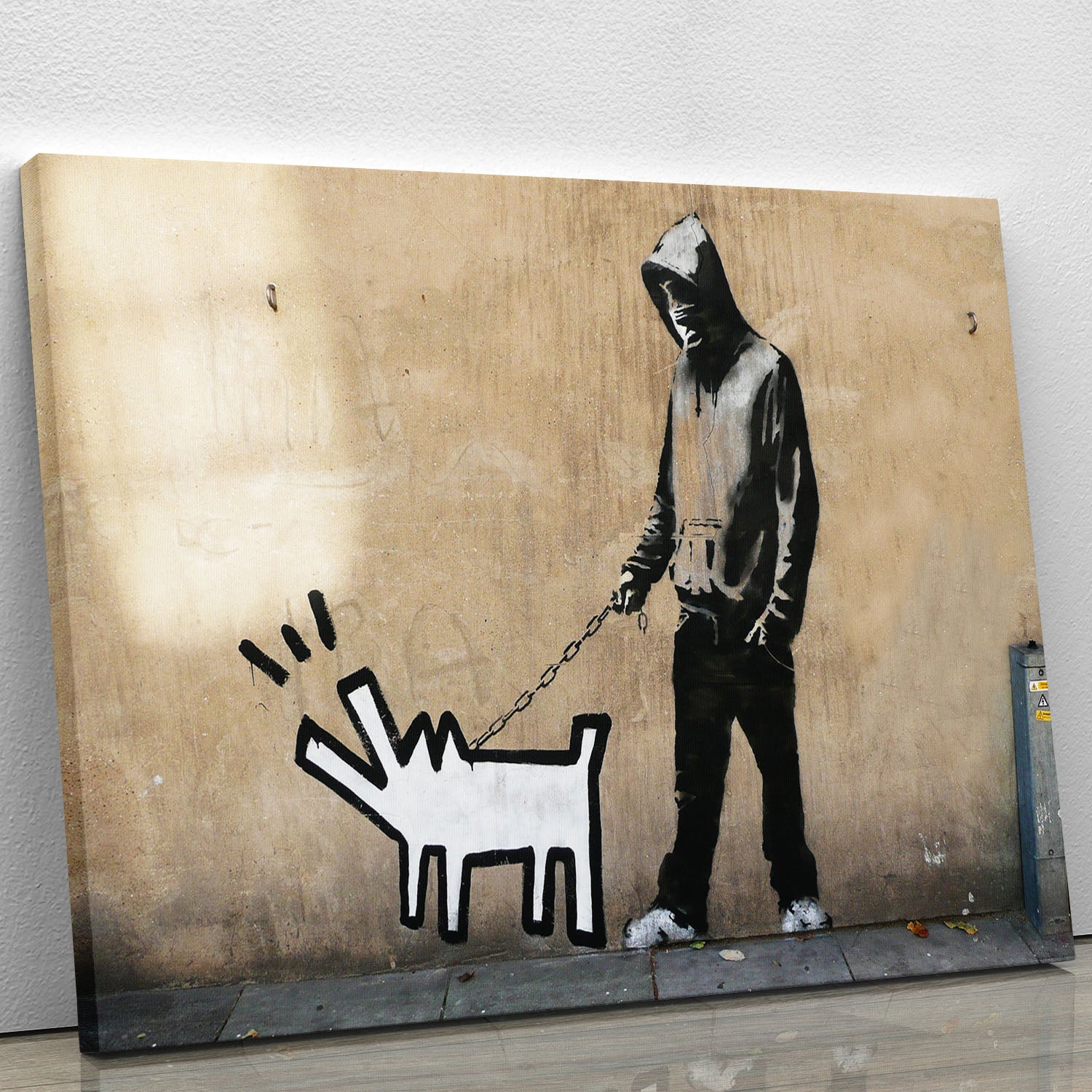 Banksy Keith Haring Dog Canvas Print or Poster - Canvas Art Rocks - 1