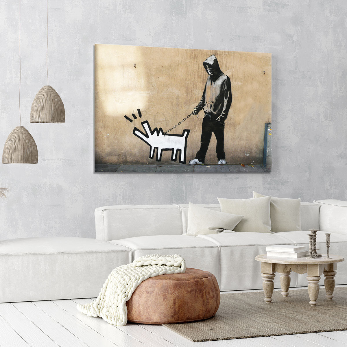 Banksy Keith Haring Dog Canvas Print or Poster - Canvas Art Rocks - 6