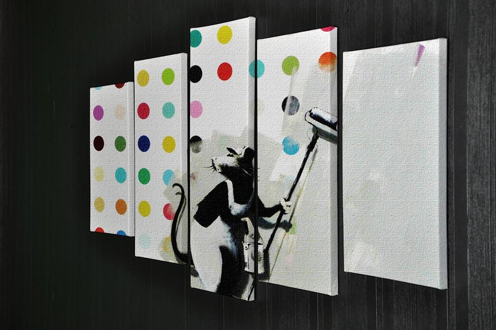 Banksy LSD Damien Hirst 5 Split Panel Canvas - Canvas Art Rocks - 2