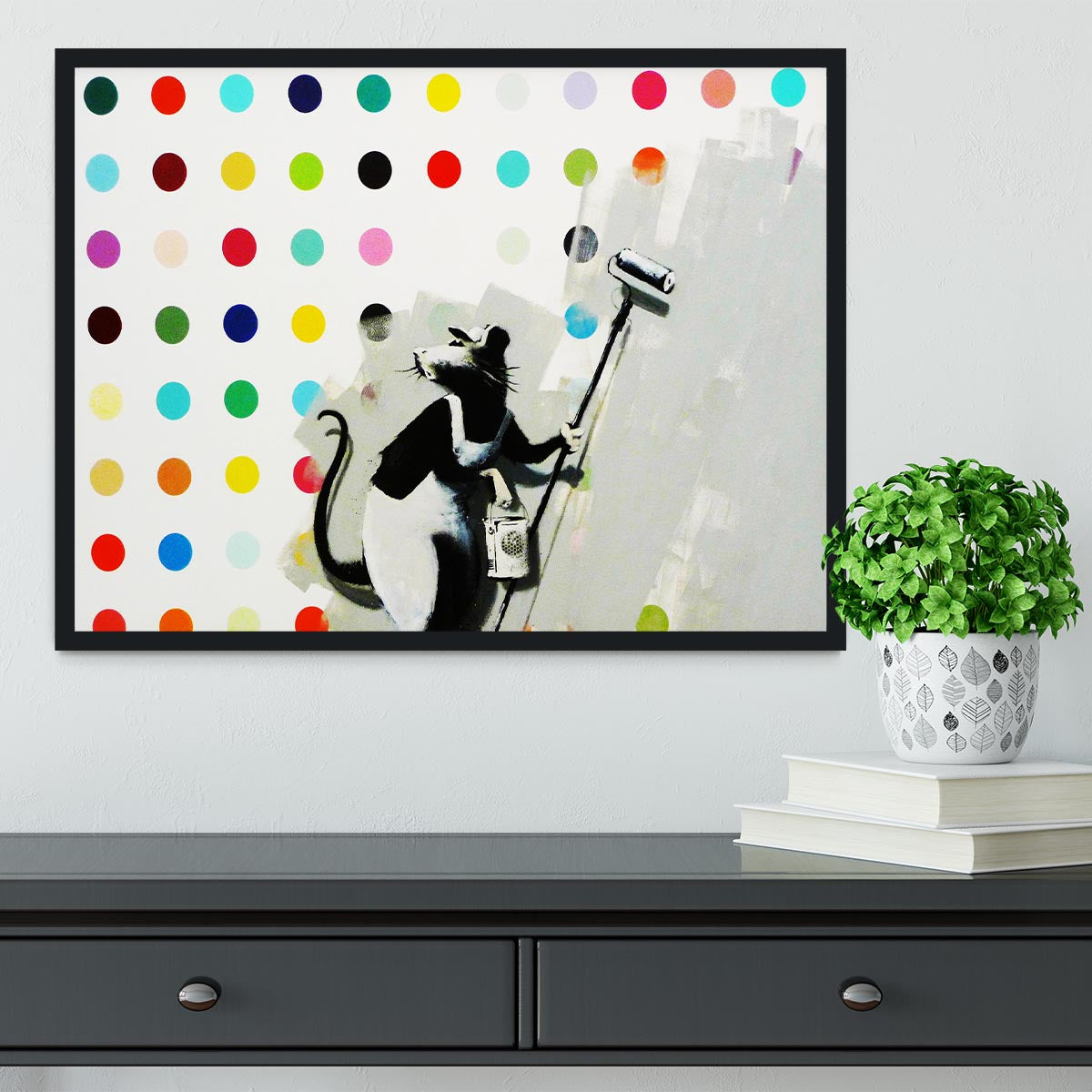 Banksy LSD Damien Hirst Framed Print - Canvas Art Rocks - 2