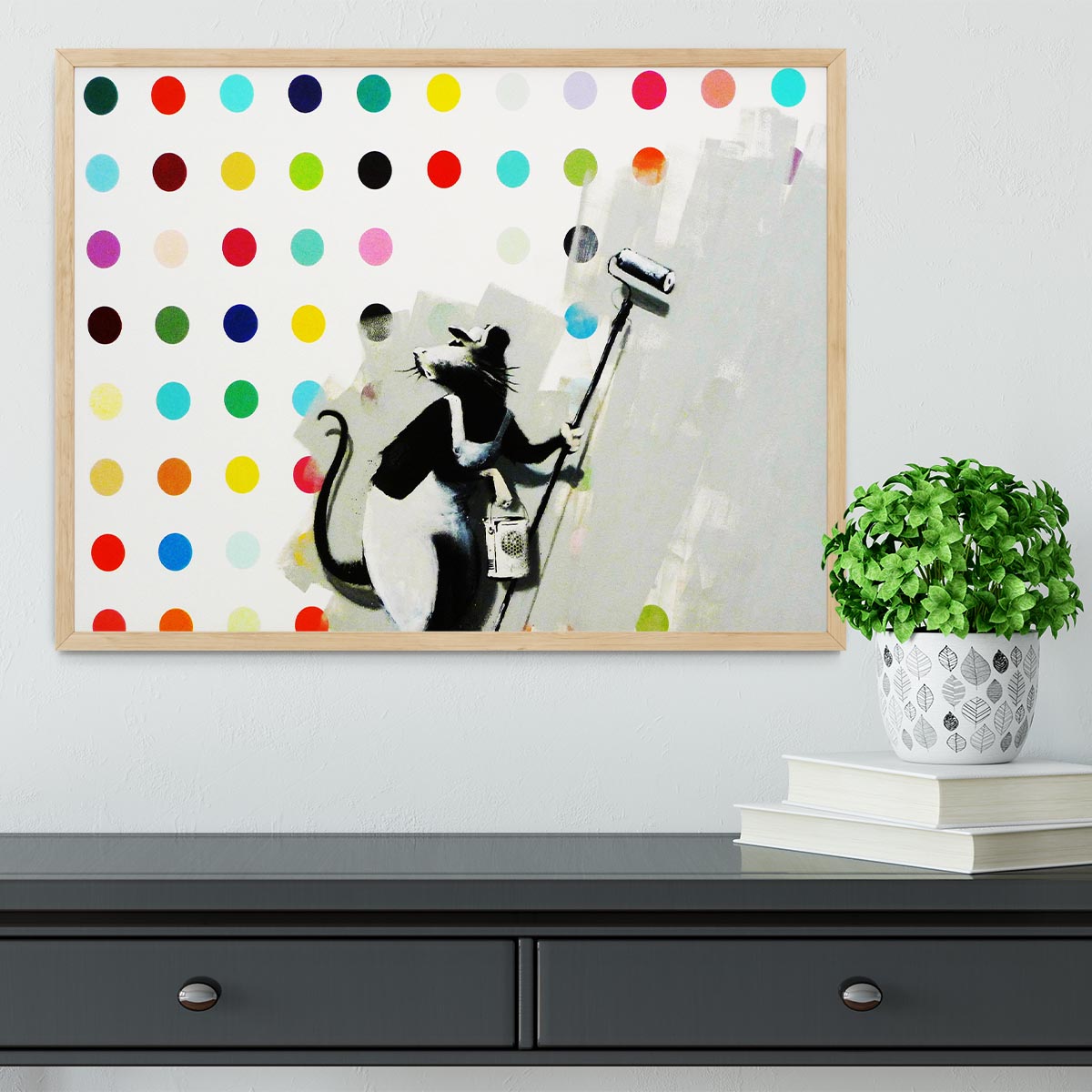 Banksy LSD Damien Hirst Framed Print - Canvas Art Rocks - 4