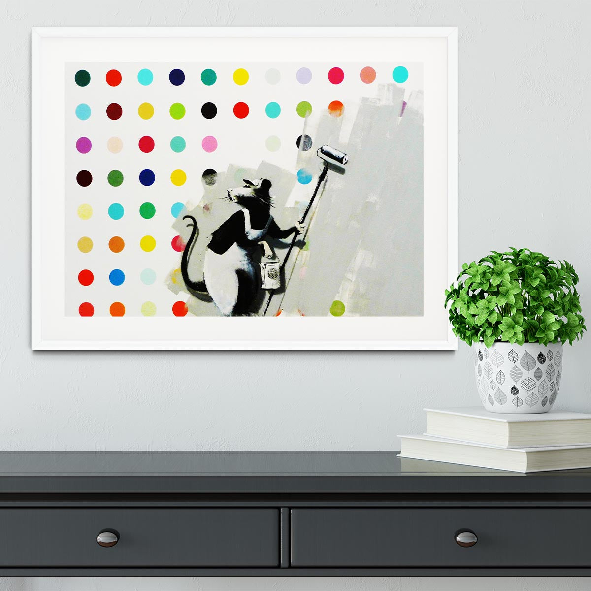 Banksy LSD Damien Hirst Framed Print - Canvas Art Rocks - 5