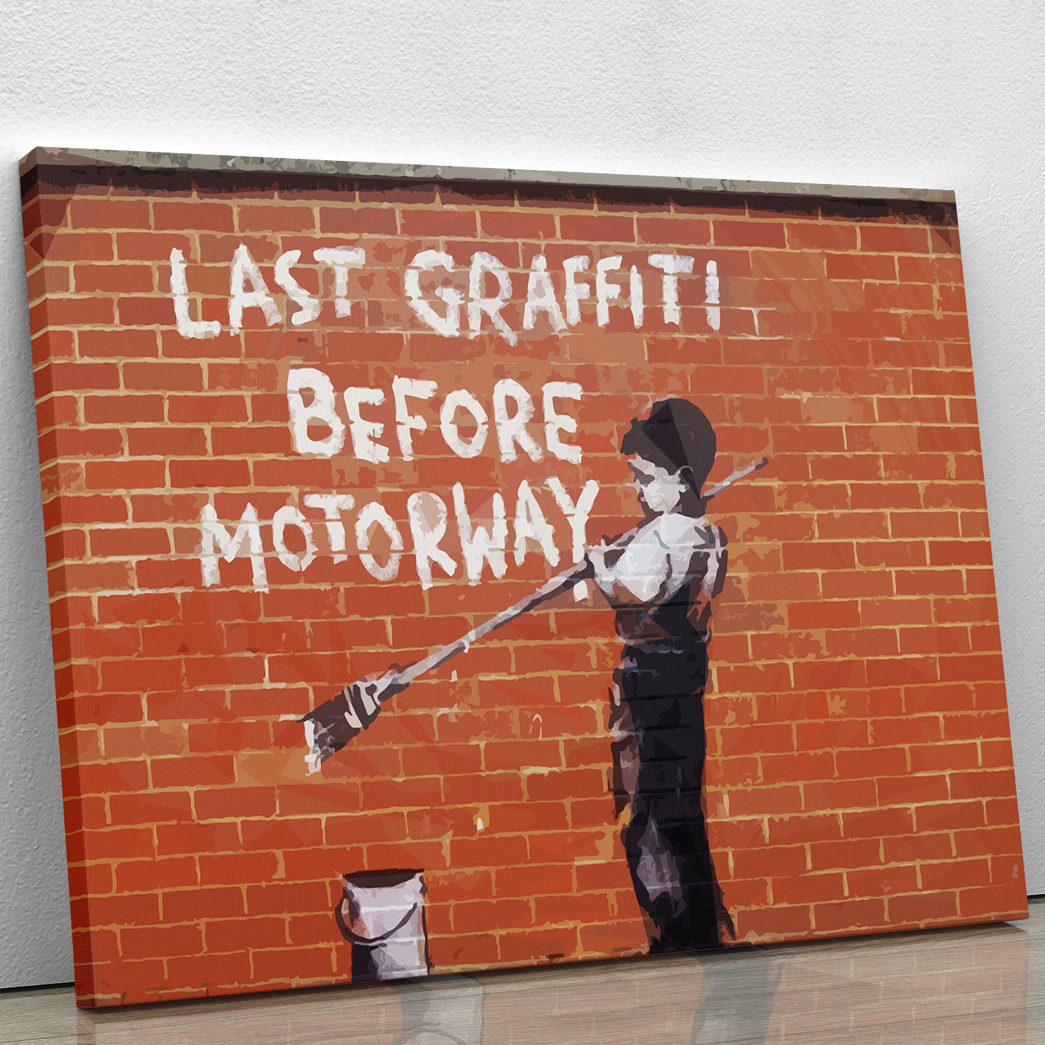 Banksy Last Graffiti Before Motorway Canvas Print or Poster - Canvas Art Rocks - 1