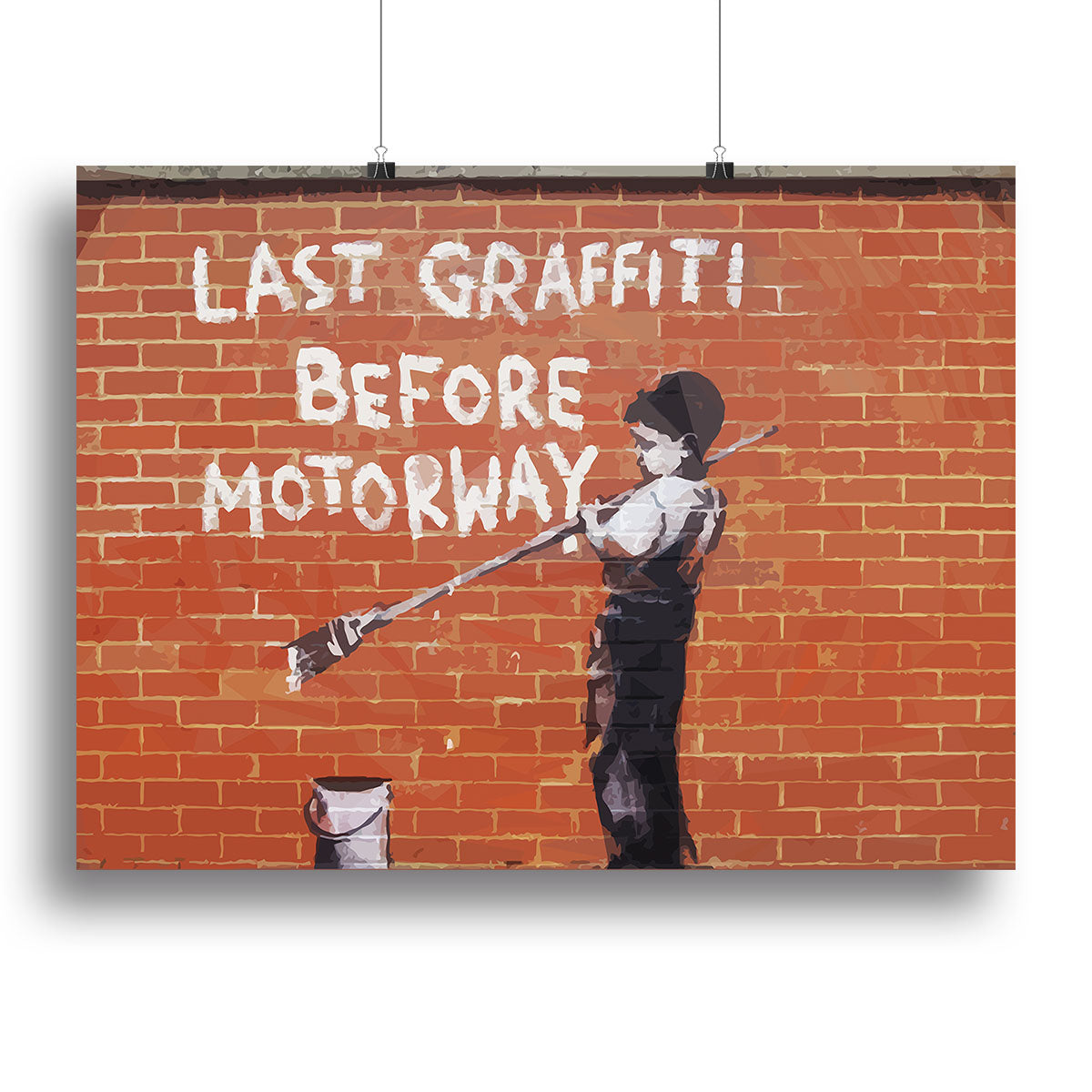 Banksy Last Graffiti Before Motorway Canvas Print or Poster - Canvas Art Rocks - 2