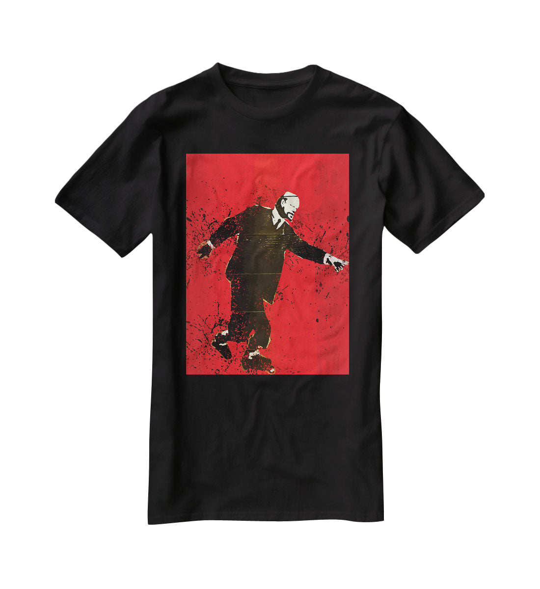 Banksy Lenin on Roller Blades T-Shirt - Canvas Art Rocks - 1
