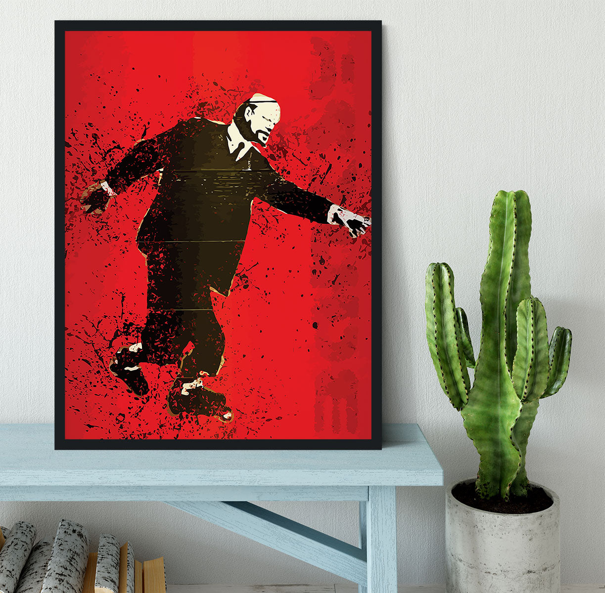 Banksy Lenin on Roller Blades Framed Print - Canvas Art Rocks - 2