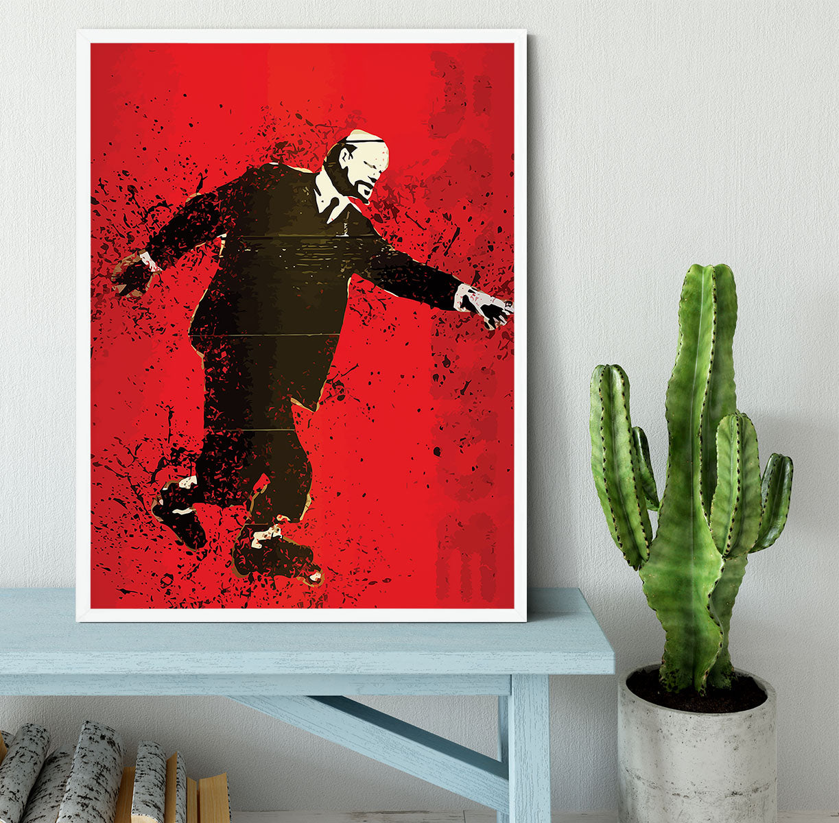 Banksy Lenin on Roller Blades Framed Print - Canvas Art Rocks -6