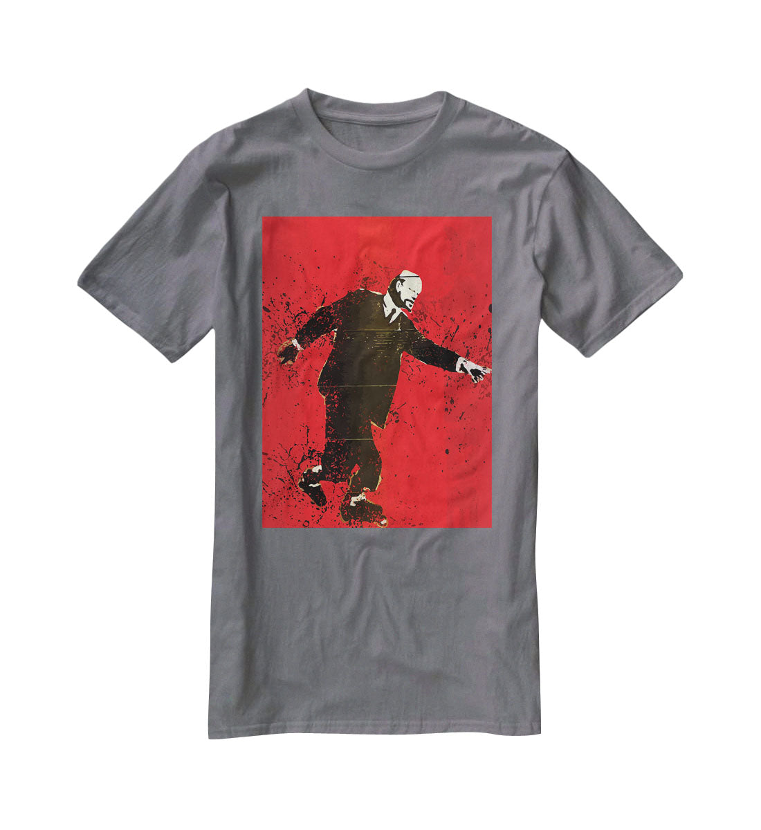 Banksy Lenin on Roller Blades T-Shirt - Canvas Art Rocks - 3