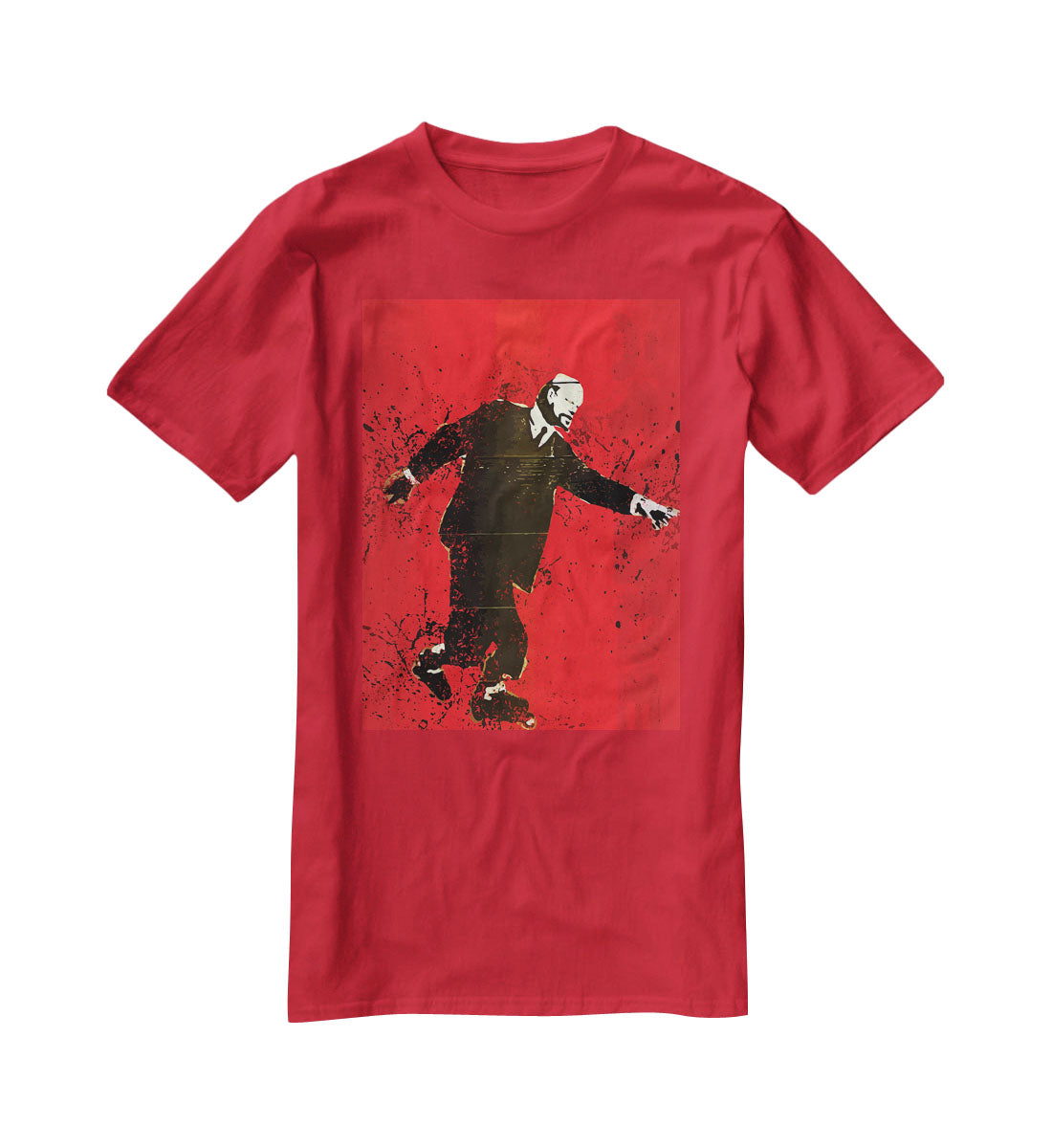 Banksy Lenin on Roller Blades T-Shirt - Canvas Art Rocks - 4