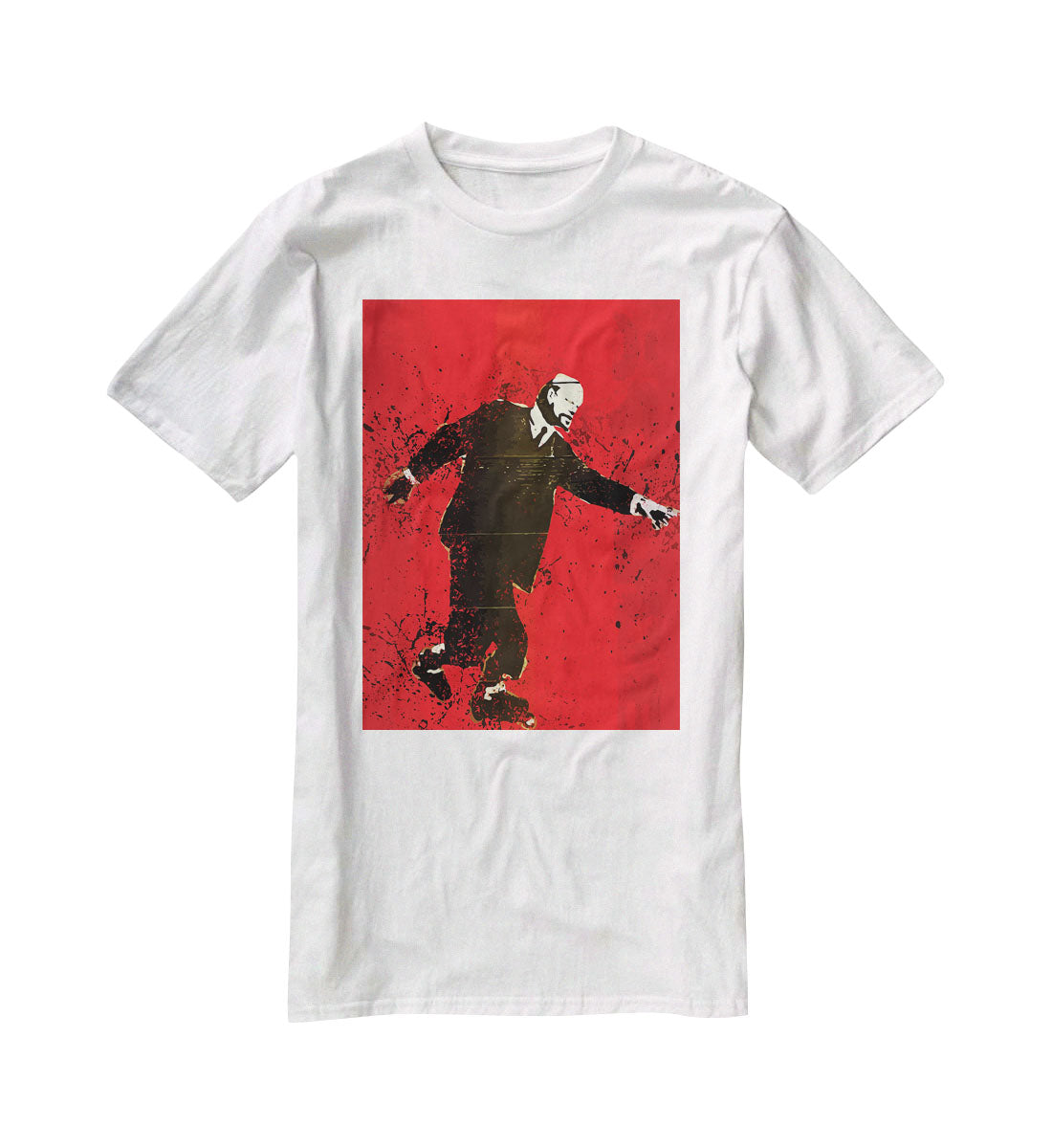 Banksy Lenin on Roller Blades T-Shirt - Canvas Art Rocks - 5
