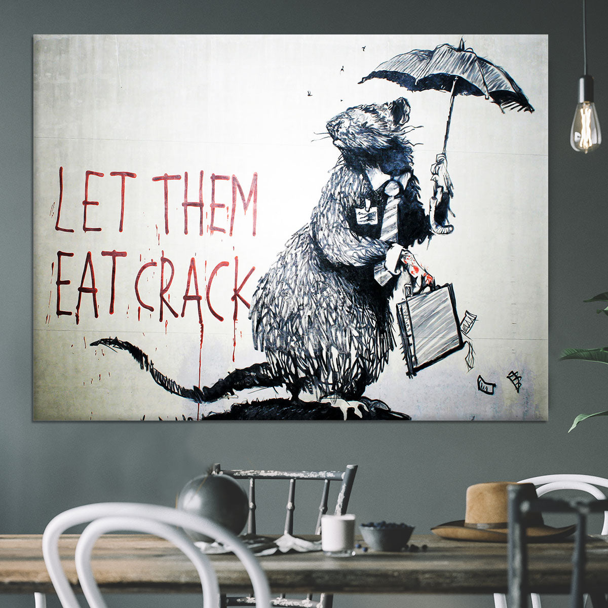 Banksy Let Them Eat Crack Canvas Print or Poster - Canvas Art Rocks - 3
