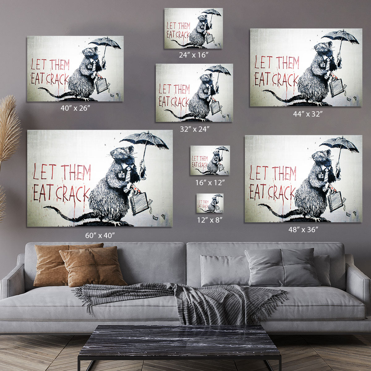 Banksy Let Them Eat Crack Canvas Print or Poster - Canvas Art Rocks - 7