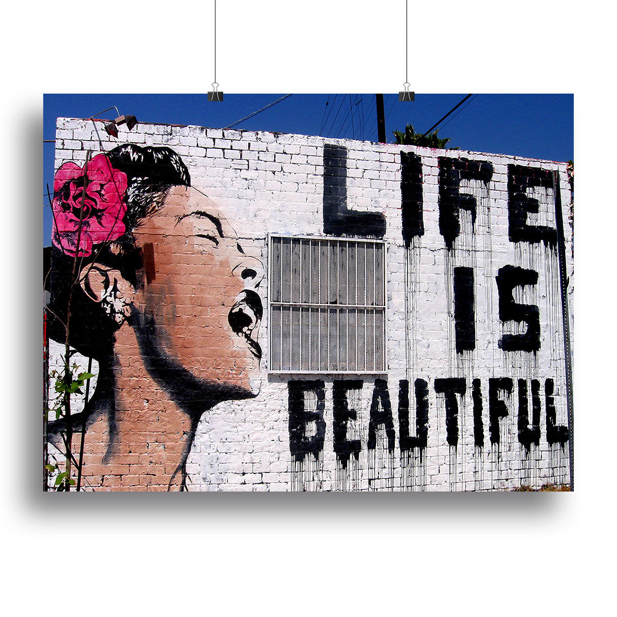 Banksy Life is Beautiful Canvas Print or Poster - Canvas Art Rocks - 2
