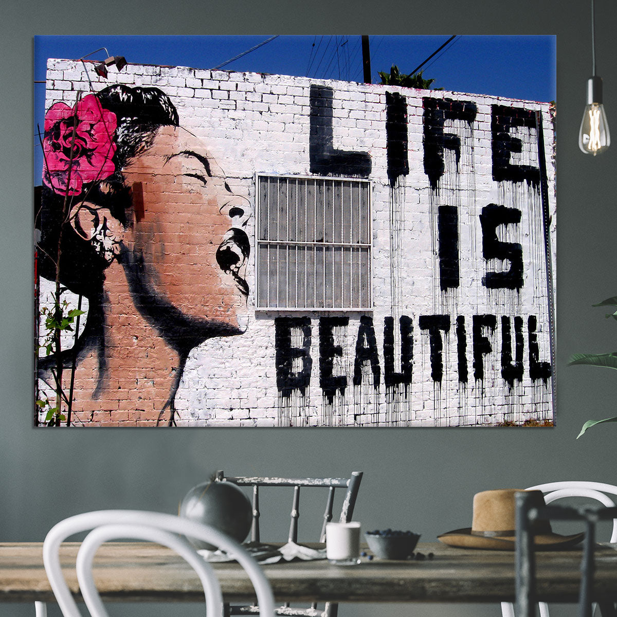 Banksy Life is Beautiful Canvas Print or Poster - Canvas Art Rocks - 3