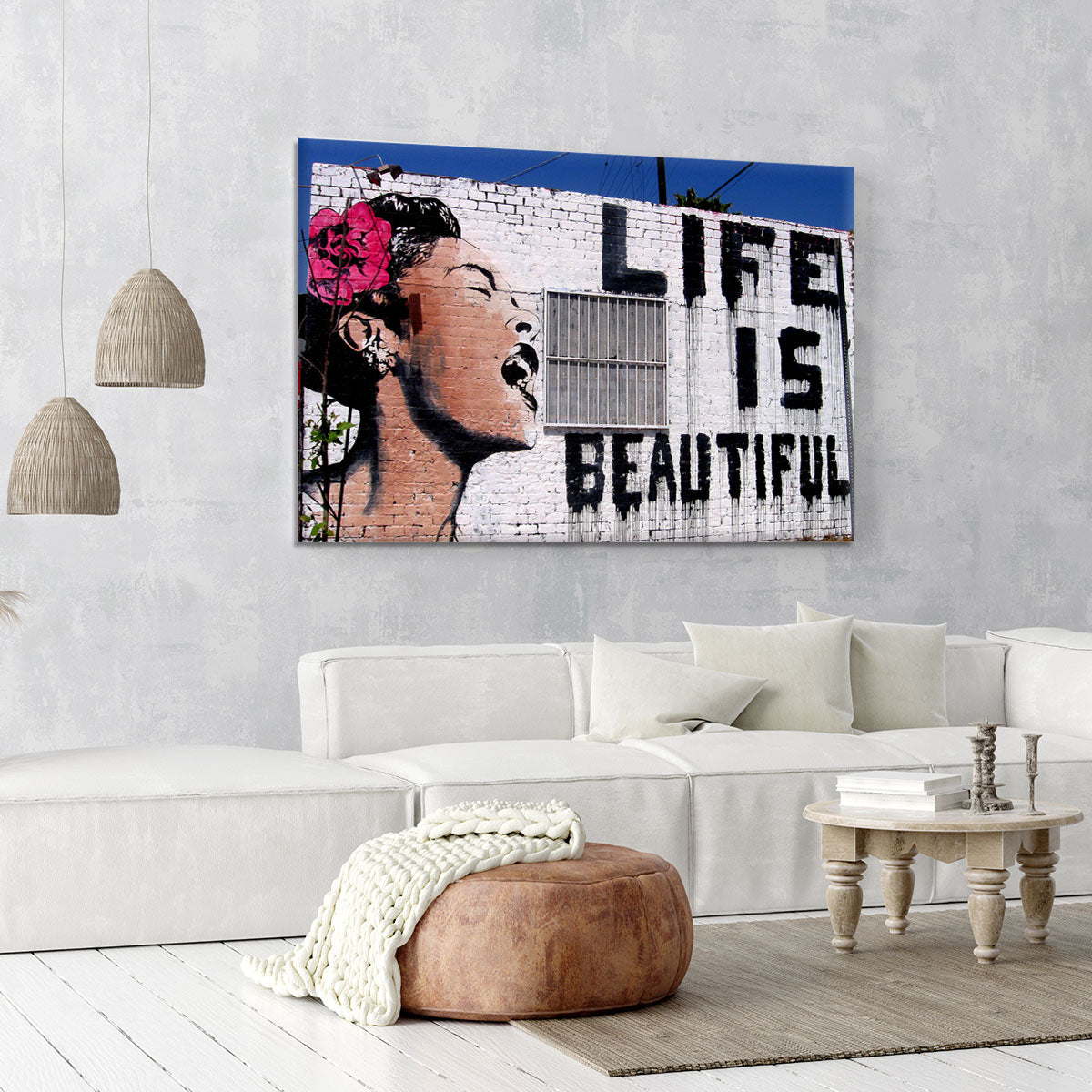 Banksy Life is Beautiful Canvas Print or Poster - Canvas Art Rocks - 6