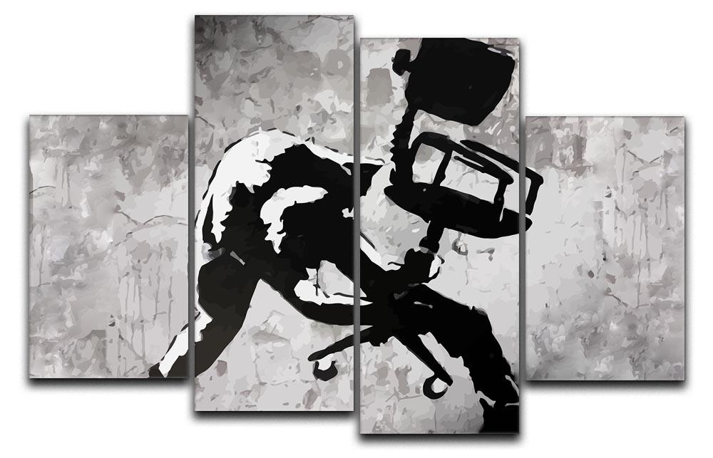 Banksy London Calling 4 Split Panel Canvas  - Canvas Art Rocks - 1