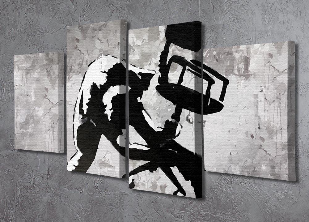 Banksy London Calling 4 Split Panel Canvas - Canvas Art Rocks - 2