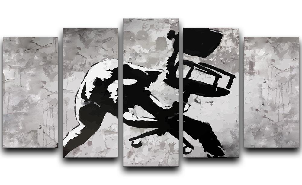 Banksy London Calling 5 Split Panel Canvas  - Canvas Art Rocks - 1
