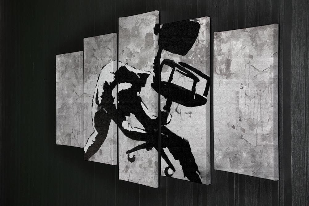 Banksy London Calling 5 Split Panel Canvas - Canvas Art Rocks - 2