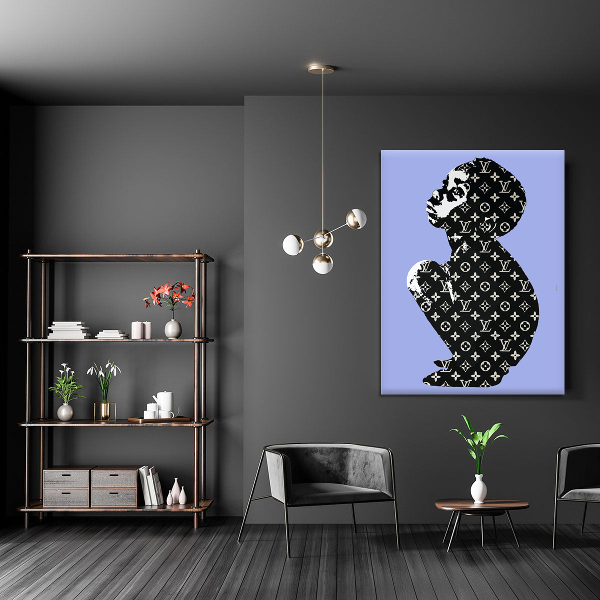 Banksy Louis Vuitton Kid Blue Canvas Print or Poster - Canvas Art Rocks - 5