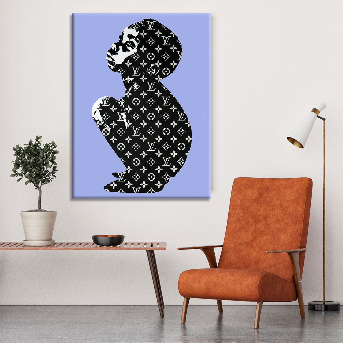 Banksy Louis Vuitton Kid Blue Canvas Print or Poster - Canvas Art Rocks - 6