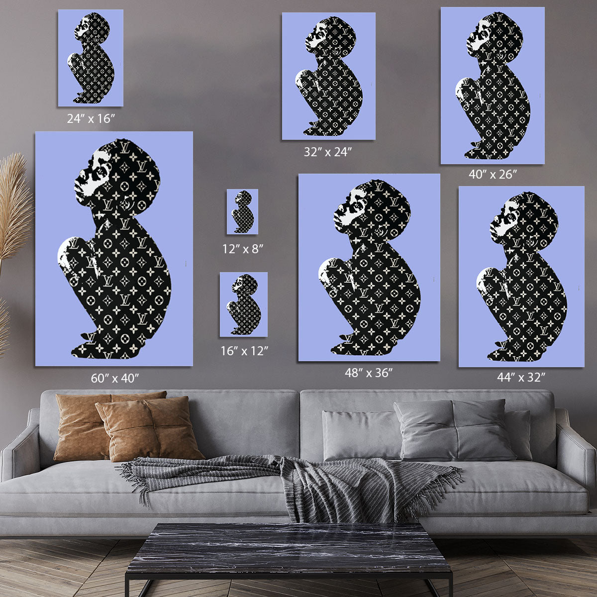Banksy Louis Vuitton Kid Blue Canvas Print or Poster - Canvas Art Rocks - 7